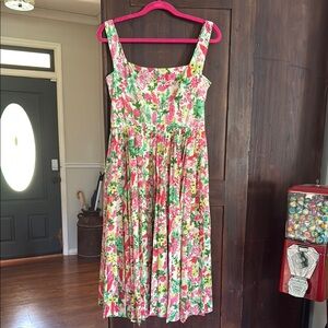 Tuckernuck Fiora Floral Pleated Dress Size 8